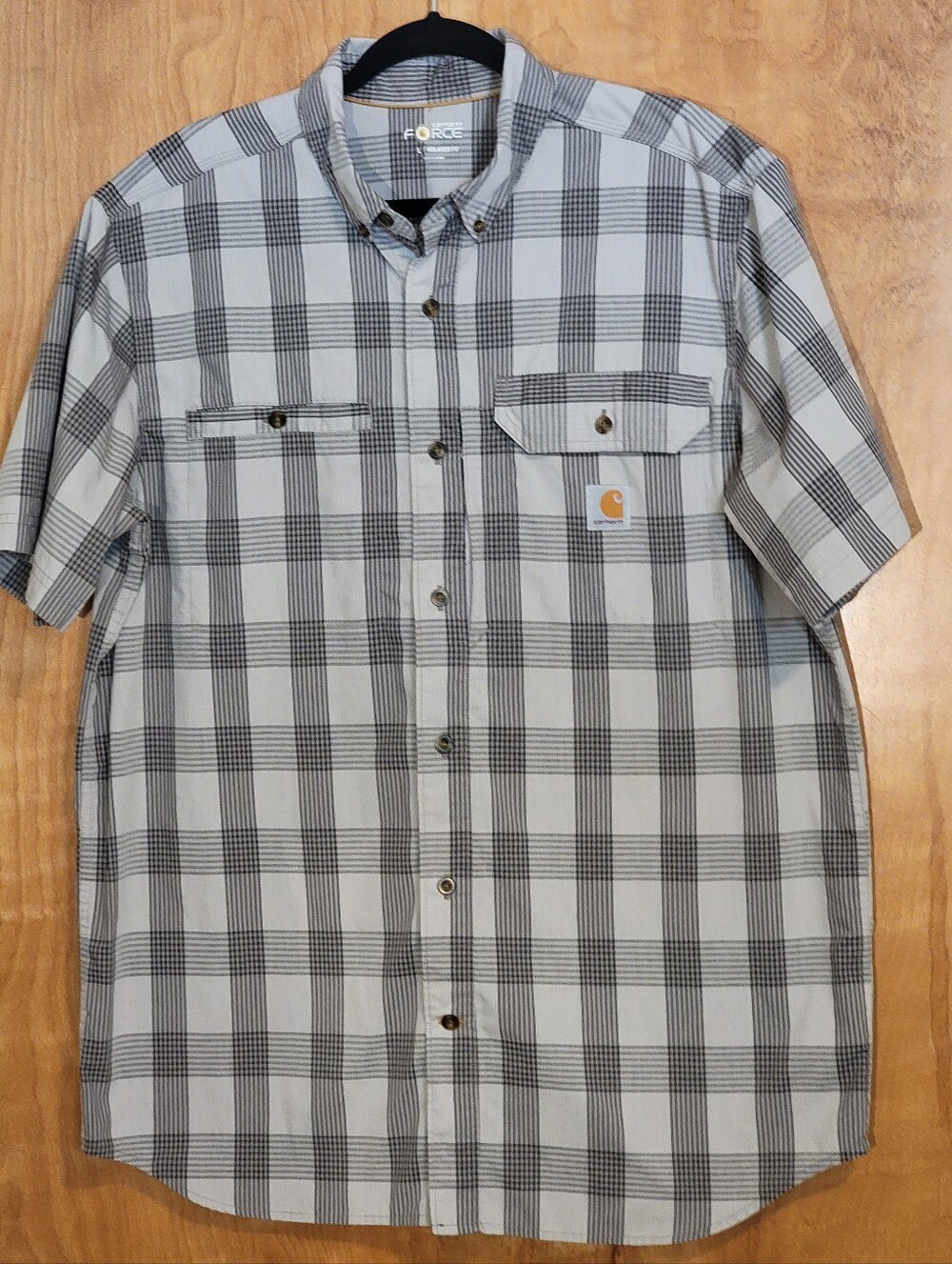 Carhartt Force® Ridgefield Plaid Short-Sleeve Relaxed Fit Vented Shirt